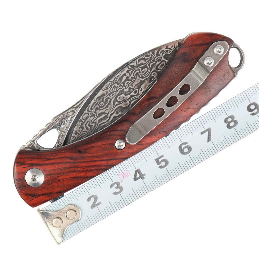 MASALONG kni226 Dogleg Damascus VG10 Folding Tactical Knife