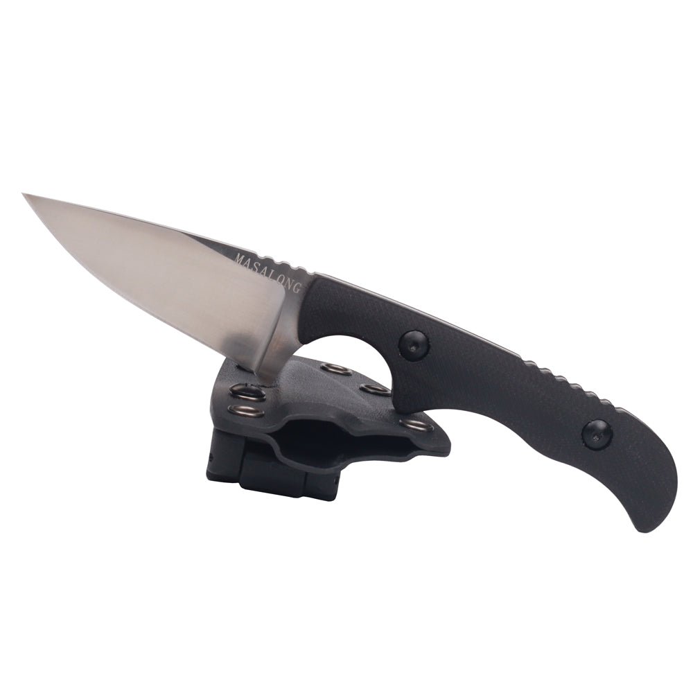 MASALONG kni232 EDC 9Cr14MOV Hard Stainless Steel Camping Fixed Blade Knife