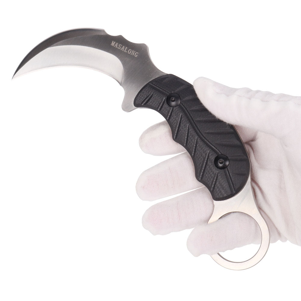 MASALONG Double edged Claw kni233 Anti-rust super hardness 61HRC double blade karambit knife