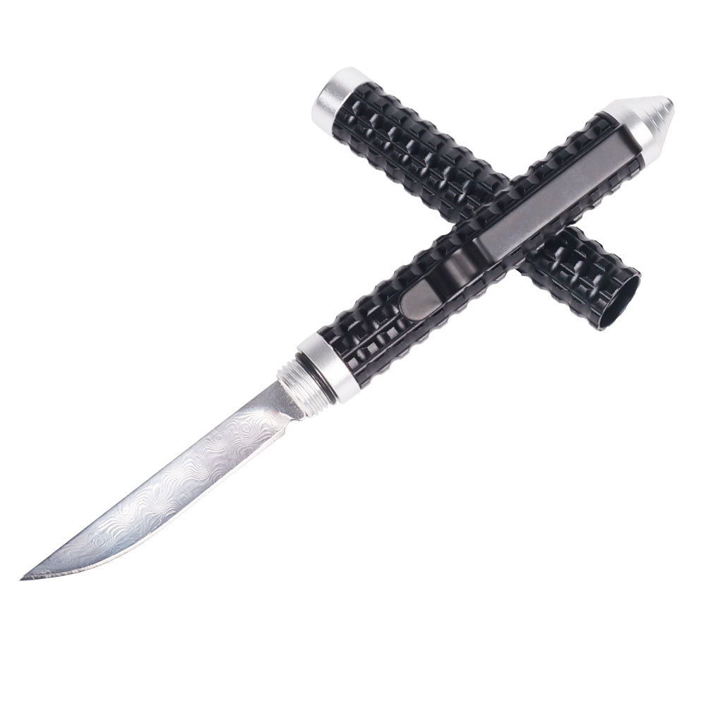 Masalong 5.4 inch Damascus blade aluminum alloy Pen EDC knife