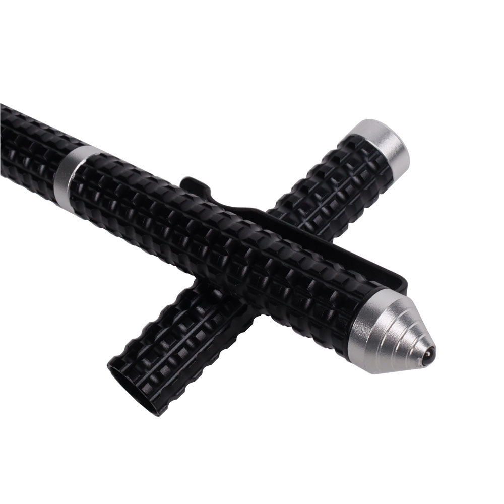 Masalong kni235 Damascus blade aluminum alloy Pen EDC knife 5.4inch for Open envelopes,Tail hammer break window, utility knife, available in the office