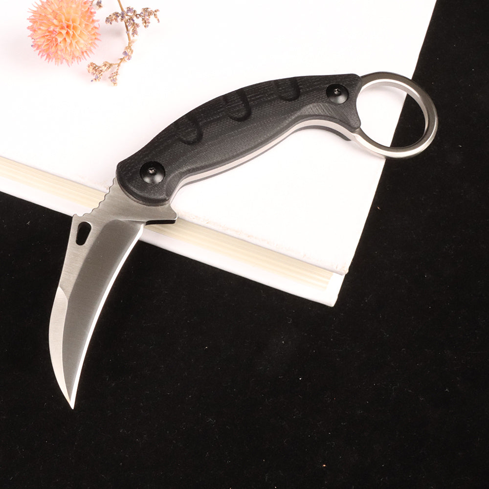 Masalong Little falcon kni239 Claw Outdoor Survival Tactical D2 Steel Fixed Blade Knife Exquisitely polished, comfortable handle with Sheath   /Masalong Outdoor Camping Tactical Survival D2 steel Claw Knife with Kydex sheath