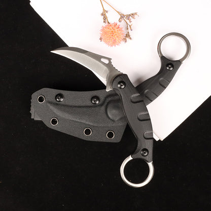 Masalong Little falcon kni239 Claw Outdoor Survival Tactical D2 Steel Fixed Blade Knife Exquisitely polished, comfortable handle with Sheath   /Masalong Outdoor Camping Tactical Survival D2 steel Claw Knife with Kydex sheath