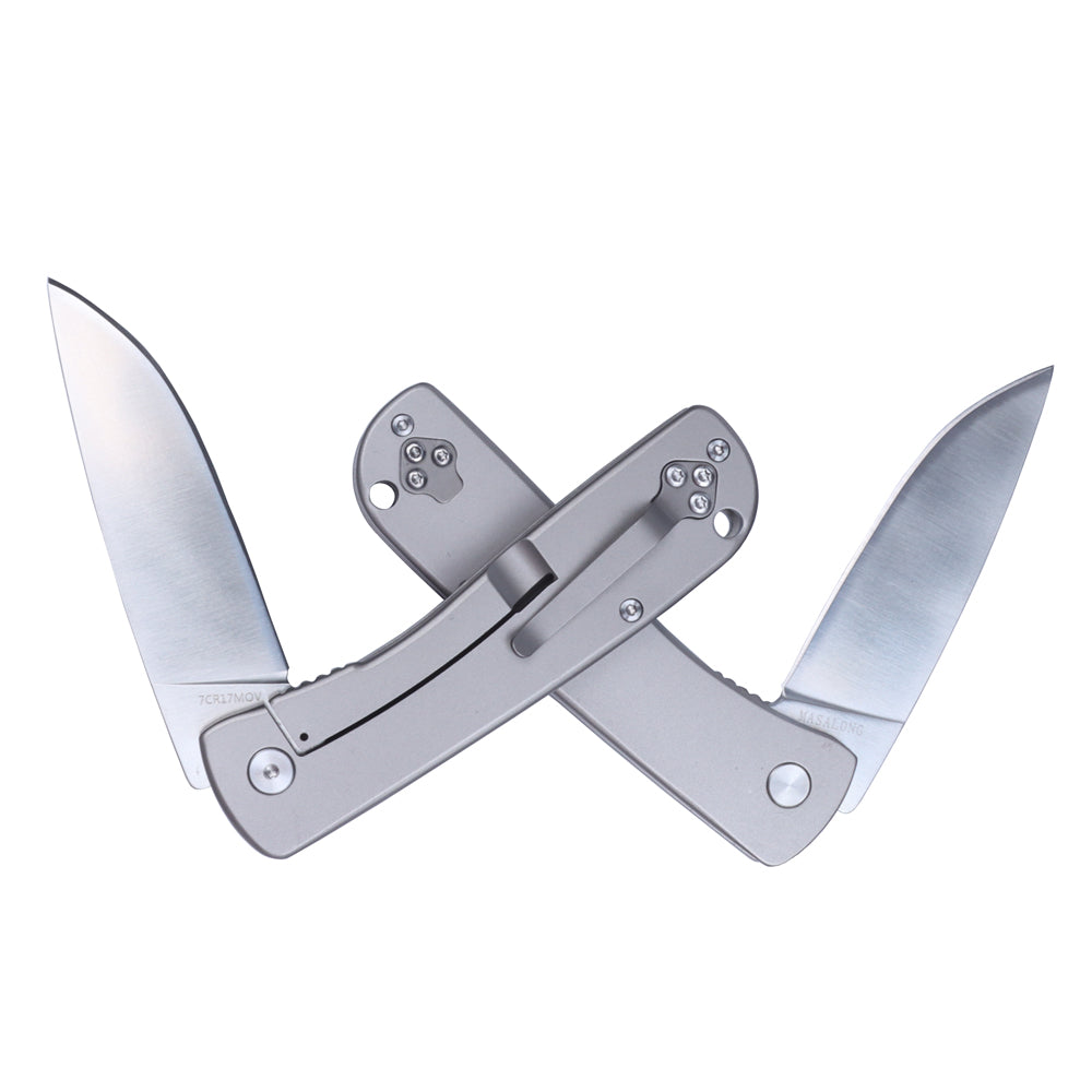 Cuchillo plegable táctico de bolsillo para acampar, supervivencia y exteriores, EDC, Masalong kni245