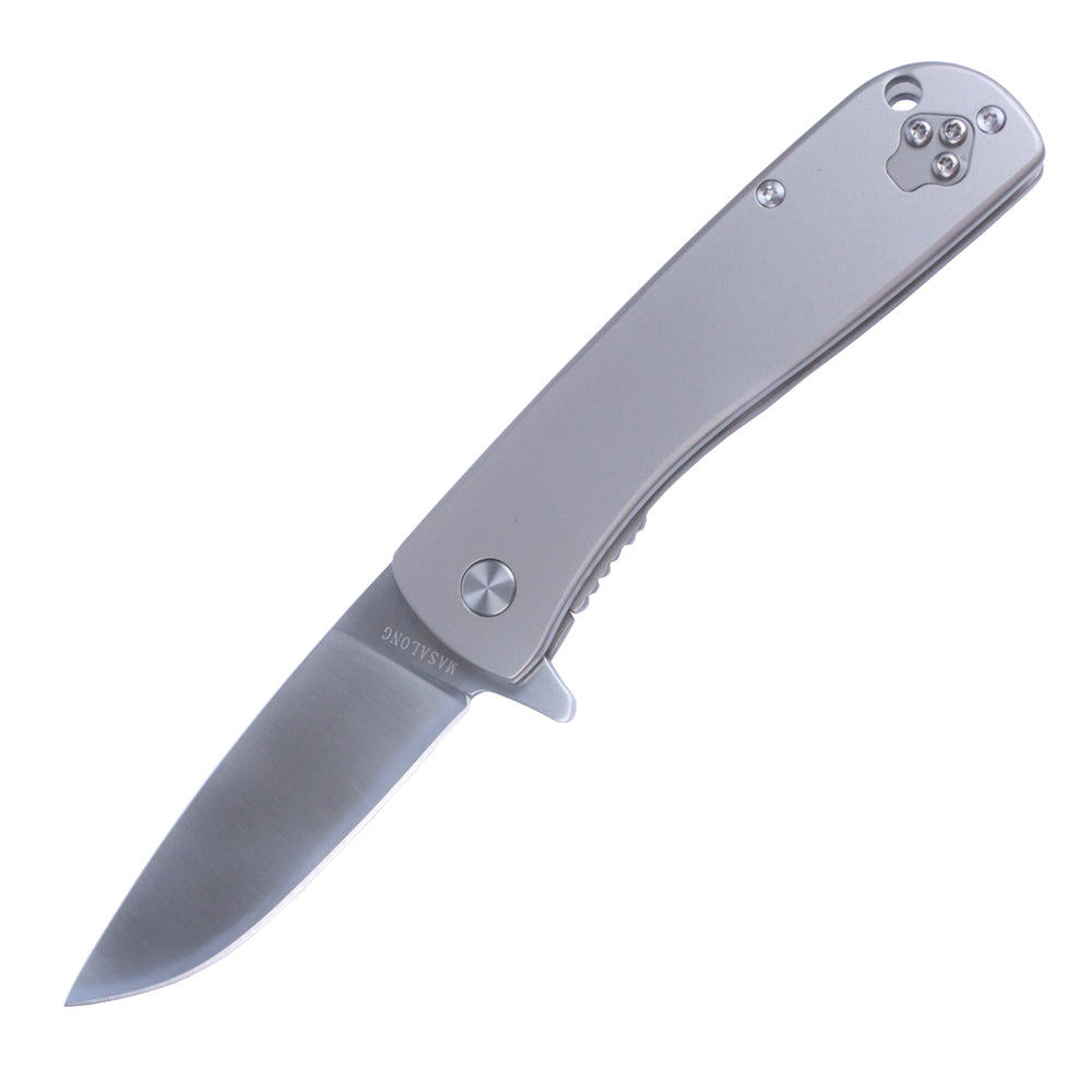 Cuchillo plegable táctico de bolsillo para acampar, supervivencia y exteriores, EDC, Masalong kni245