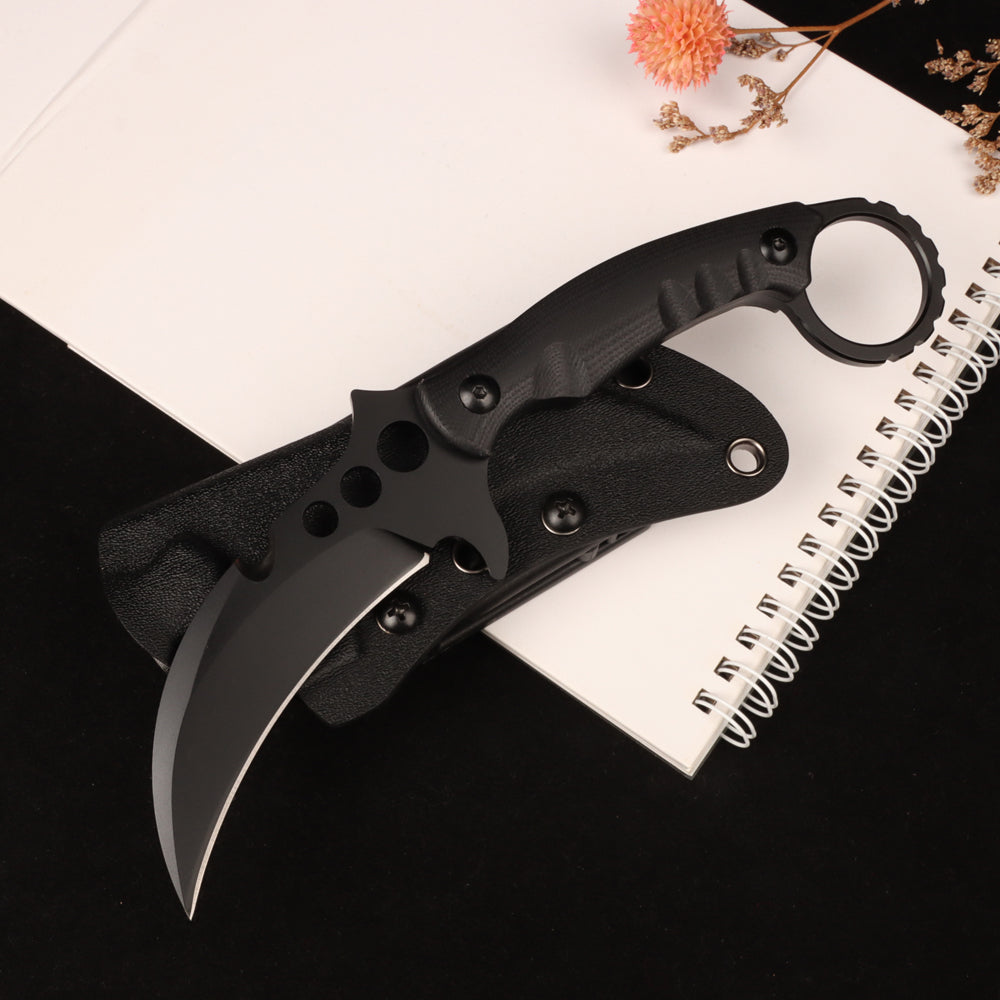 Masalong kni253 Outdoor Tactical Camping Survival Fixed Claw Blade Knife High carbon stainless steel karambit