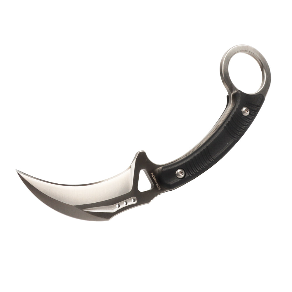 MASALONG kni257 High carbon stainless steel,Mini Claw Tactical Fixed blade knife with sheath karambit