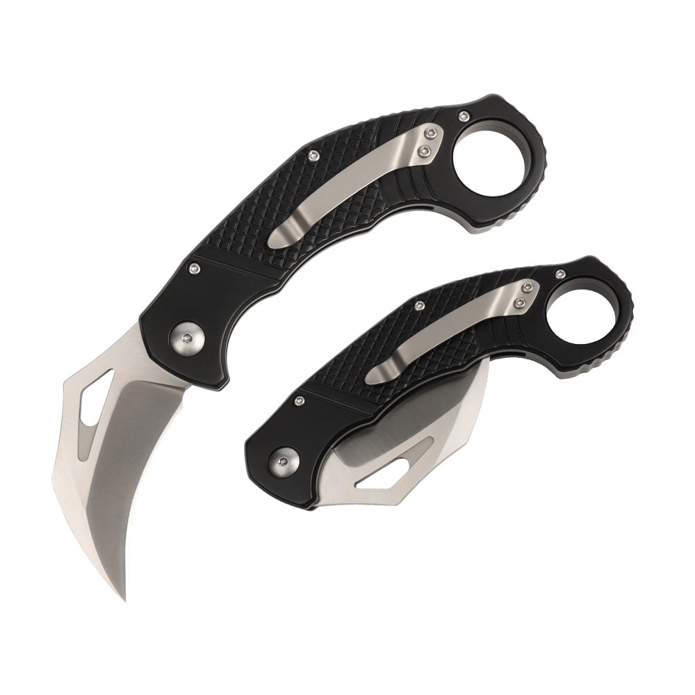 MASALONG kni258 Eagle Outdoor EDC defense folding knife 8CR14MOV blade, Tactical Everyday Carry Karambit Style Folding Pocket Knife all-metal tactical claw