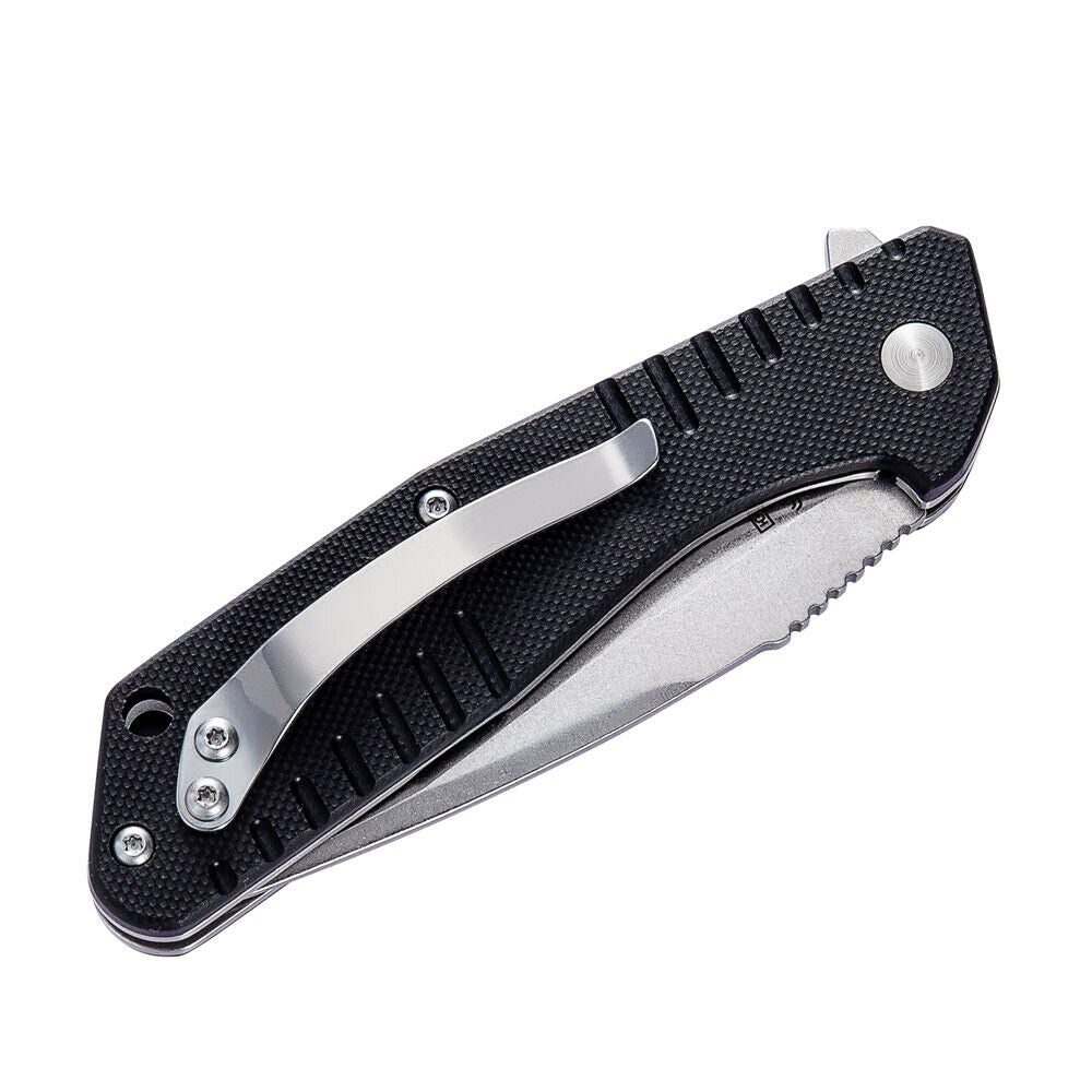 Cuchillo táctico plegable para exteriores MASALONG Kni140, para supervivencia, para acampar, con hoja G10 y mango 