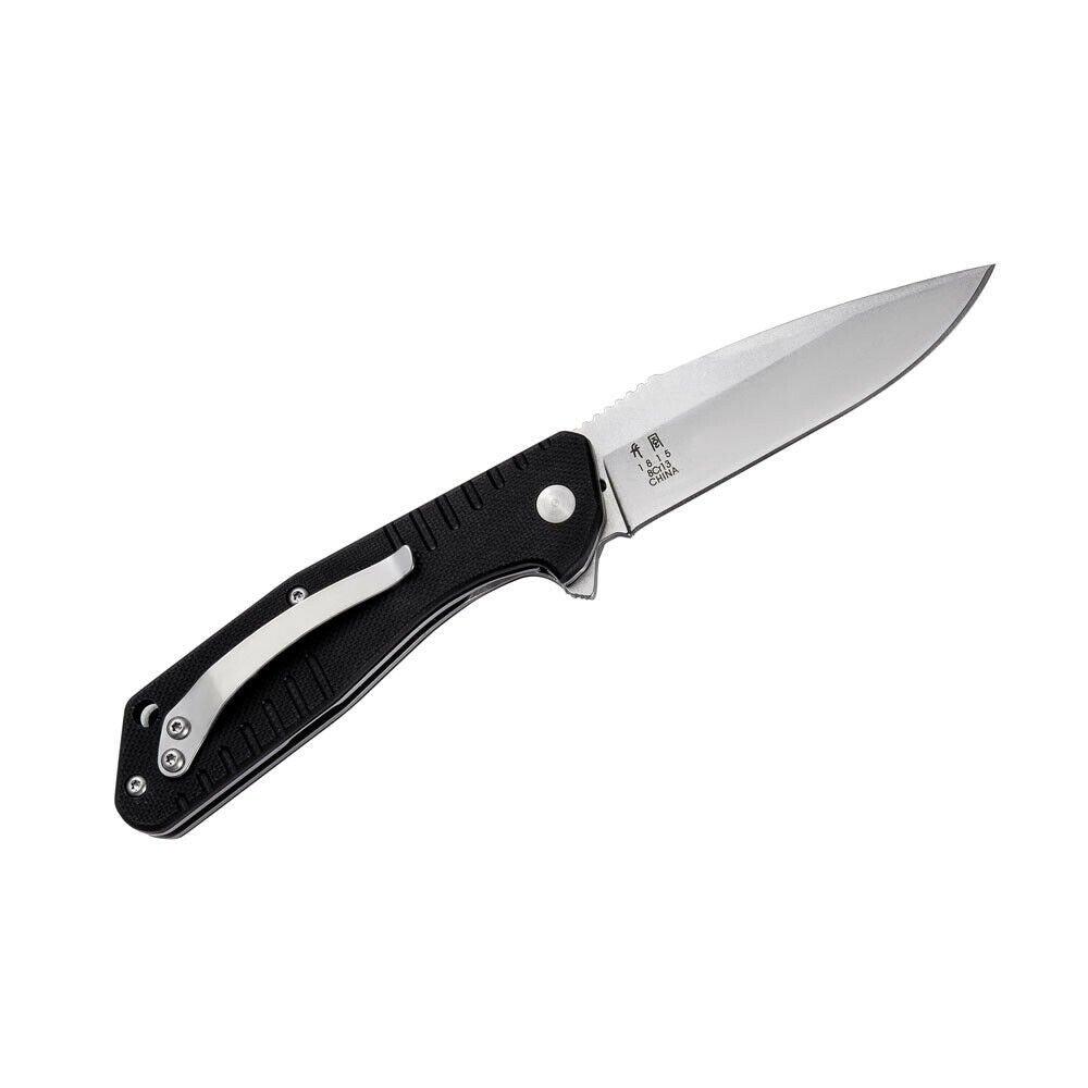 Cuchillo táctico plegable para exteriores MASALONG Kni140, para supervivencia, para acampar, con hoja G10 y mango 