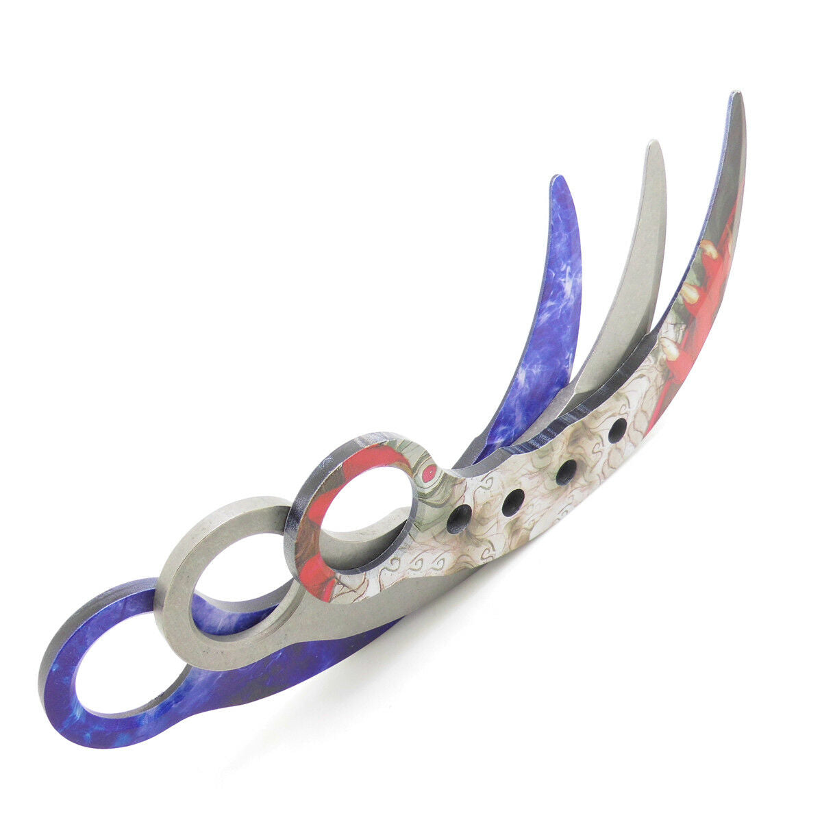 MASALONG Knione Camp Hunting Survival Tools Training Navaja de bolsillo portátil Cuchillo Karambit de hoja desafilada