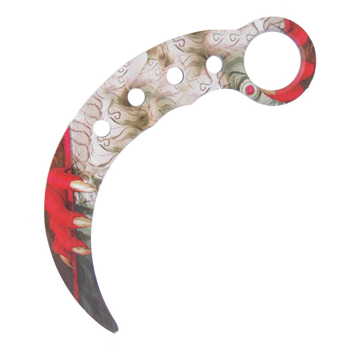 MASALONG Knione Camp Hunting Survival Tools Training Navaja de bolsillo portátil Cuchillo Karambit de hoja desafilada