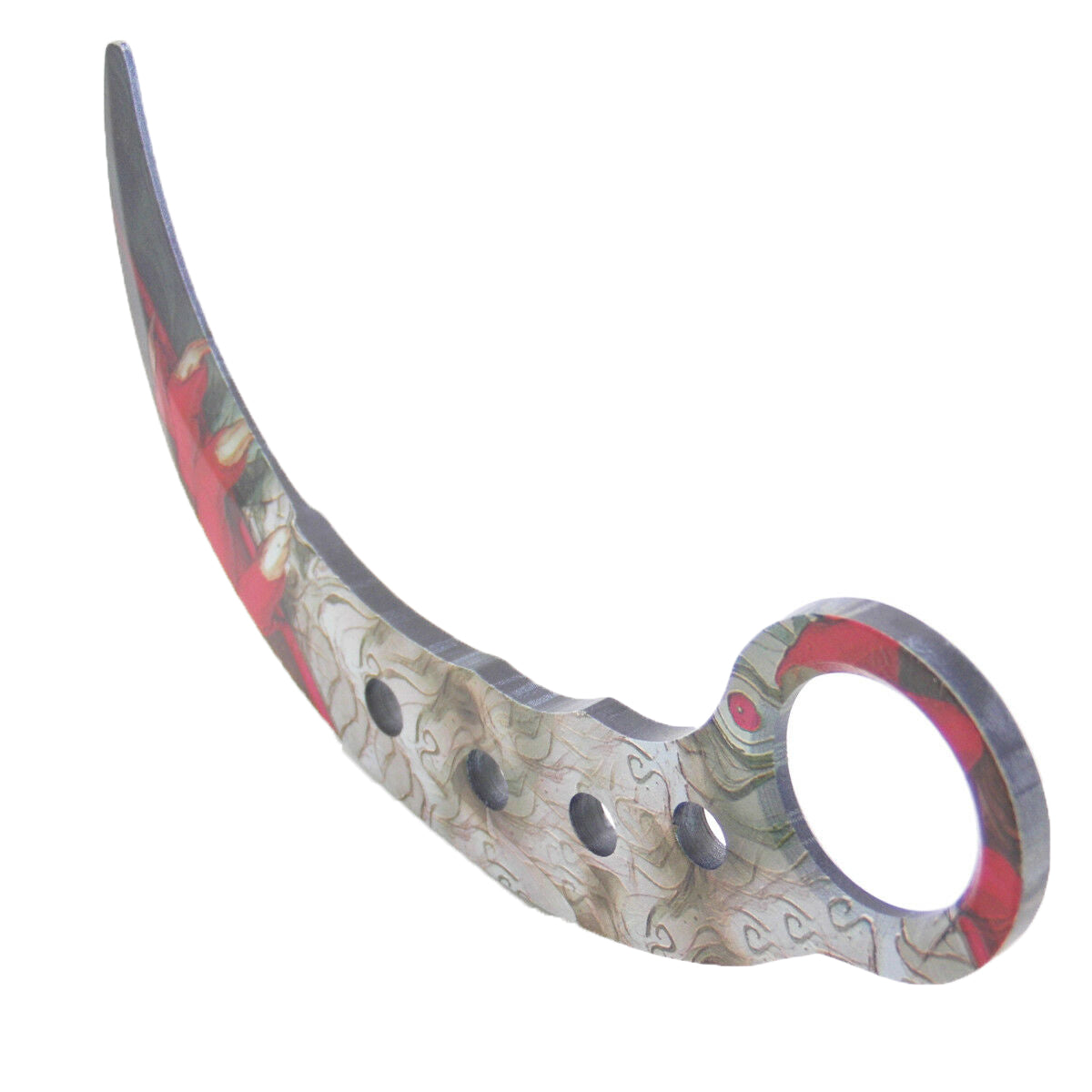 MASALONG Knione Camp Hunting Survival Tools Training Navaja de bolsillo portátil Cuchillo Karambit de hoja desafilada