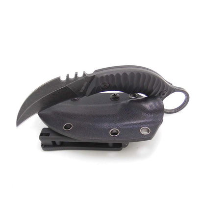 MASALONG Kni89 Outdoor Survival Hunting Tactical Karambit Faca Bear Finger Lâmina Fixa com Bainha